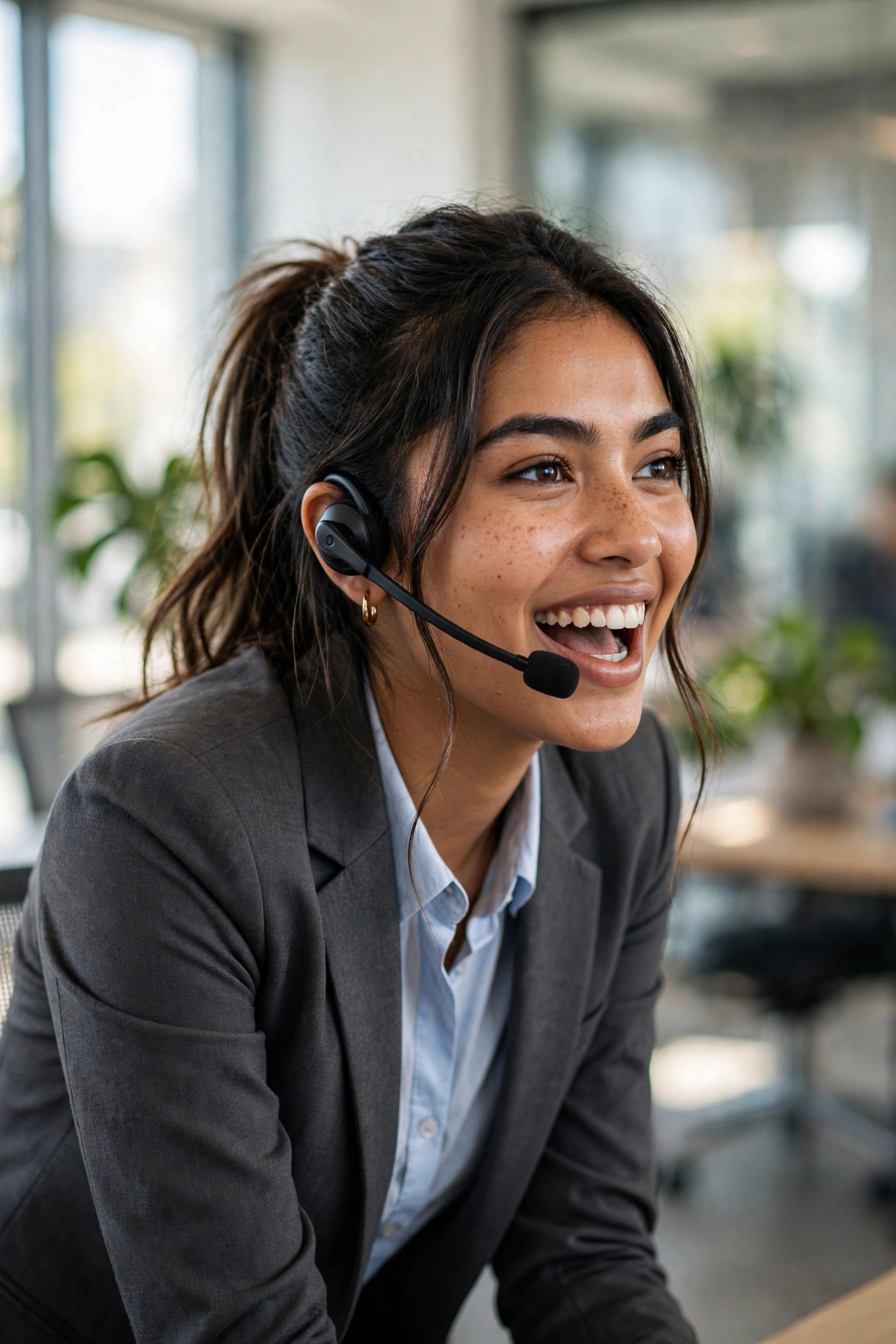 A business owner on the phone, answering a customer call