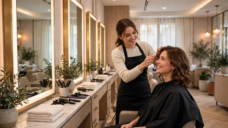Beauty salon interior — new clients booked by Speed2Lead in under 60 seconds